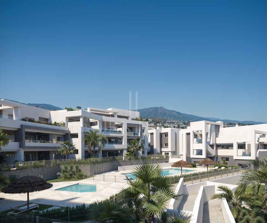 Moderno apartamento 2 aparcamientos, spa, piscinas y wellness interior – Estepona Este