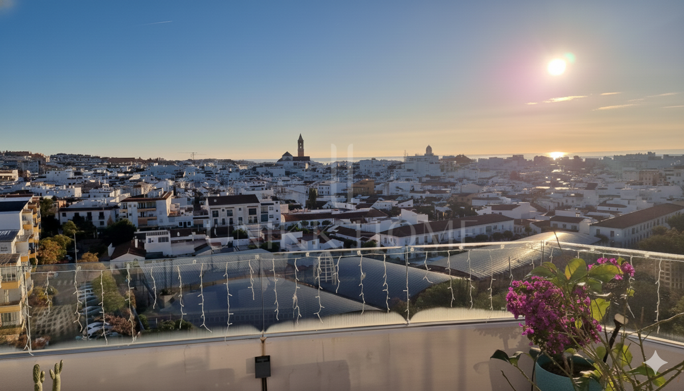 Modern 3-bedroom penthouse with spectacular terrace – sea views, light, and spaciousness in Estepona Center