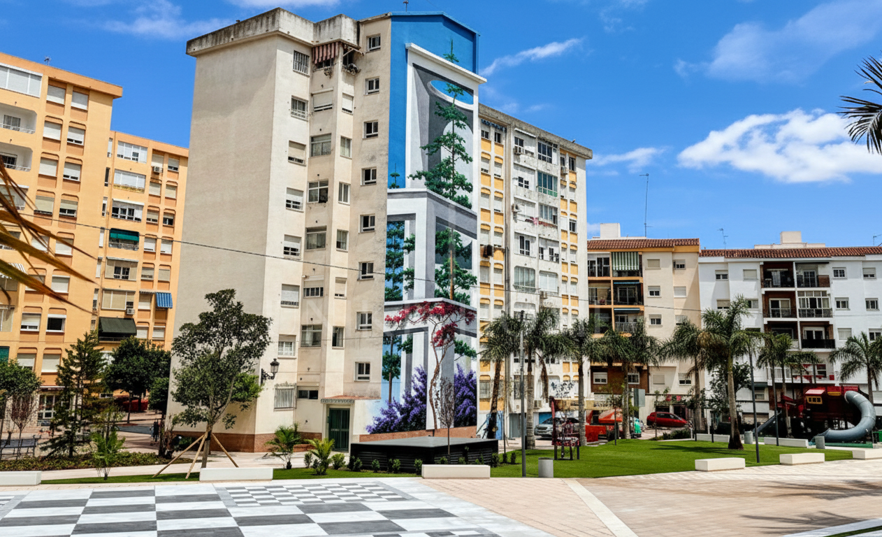 Apartamento de 3 dormitorios junto a Plaza de Ajedrez, Estepona Casco Antiguo