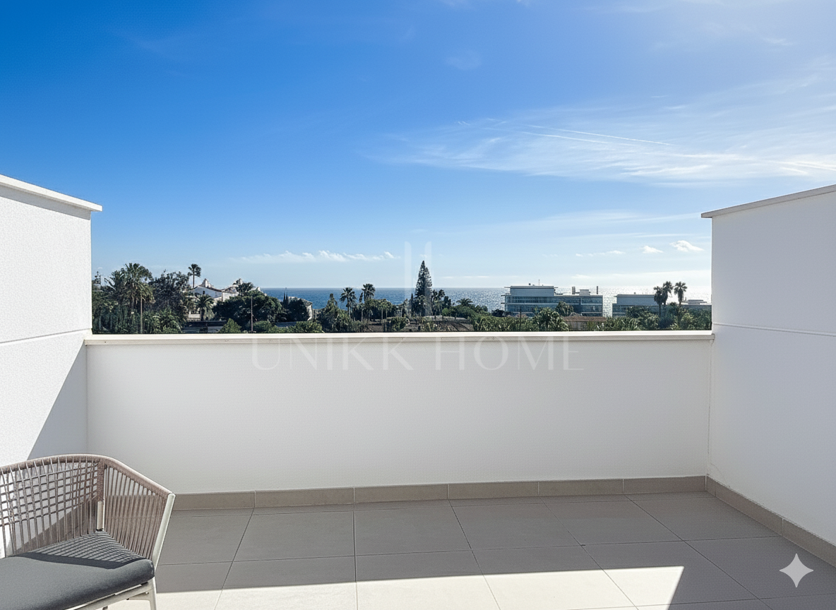 Modern apartment ready to move in – with sea views and within walking distance to the beach – West Estepona area