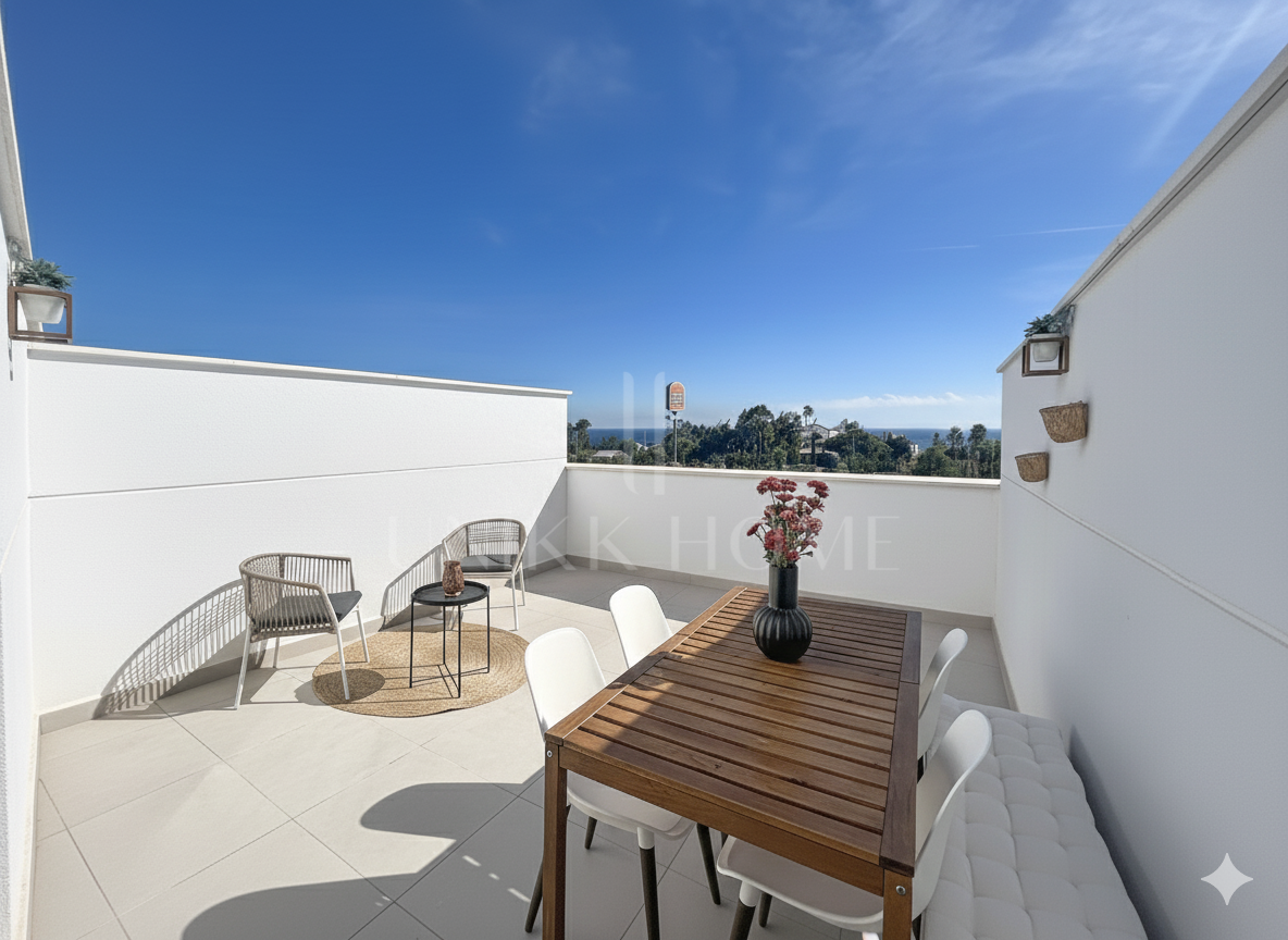 Modern apartment ready to move in – with sea views and within walking distance to the beach – West Estepona area