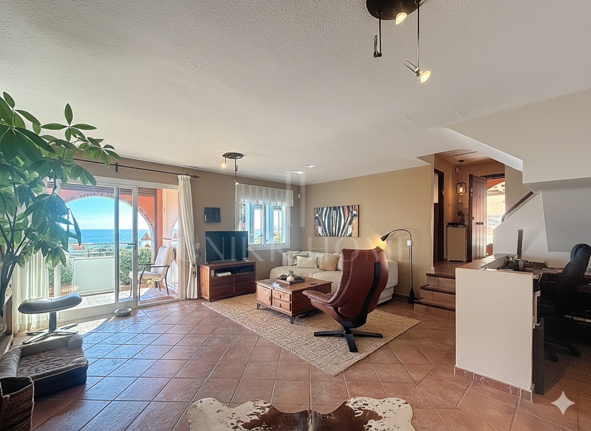 Corner townhouse on the beachfront in Marina de Casares, Casares Playa