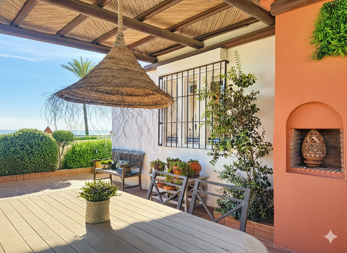 Corner townhouse on the beachfront in Marina de Casares, Casares Playa