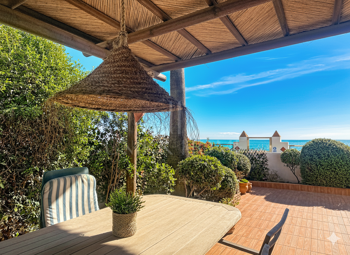 Corner townhouse on the beachfront in Marina de Casares, Casares Playa