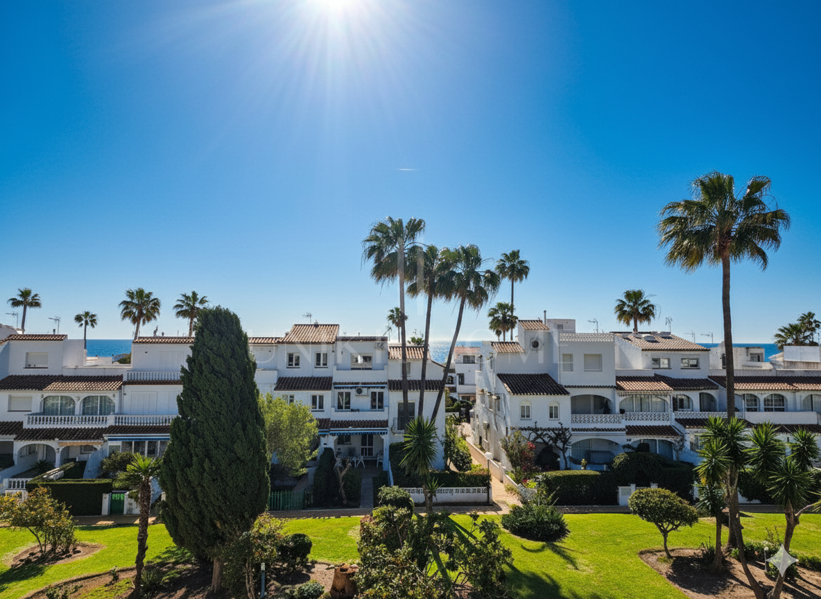 Townhouse on the Front Line of the Beach in Playa Paraíso, Manilva