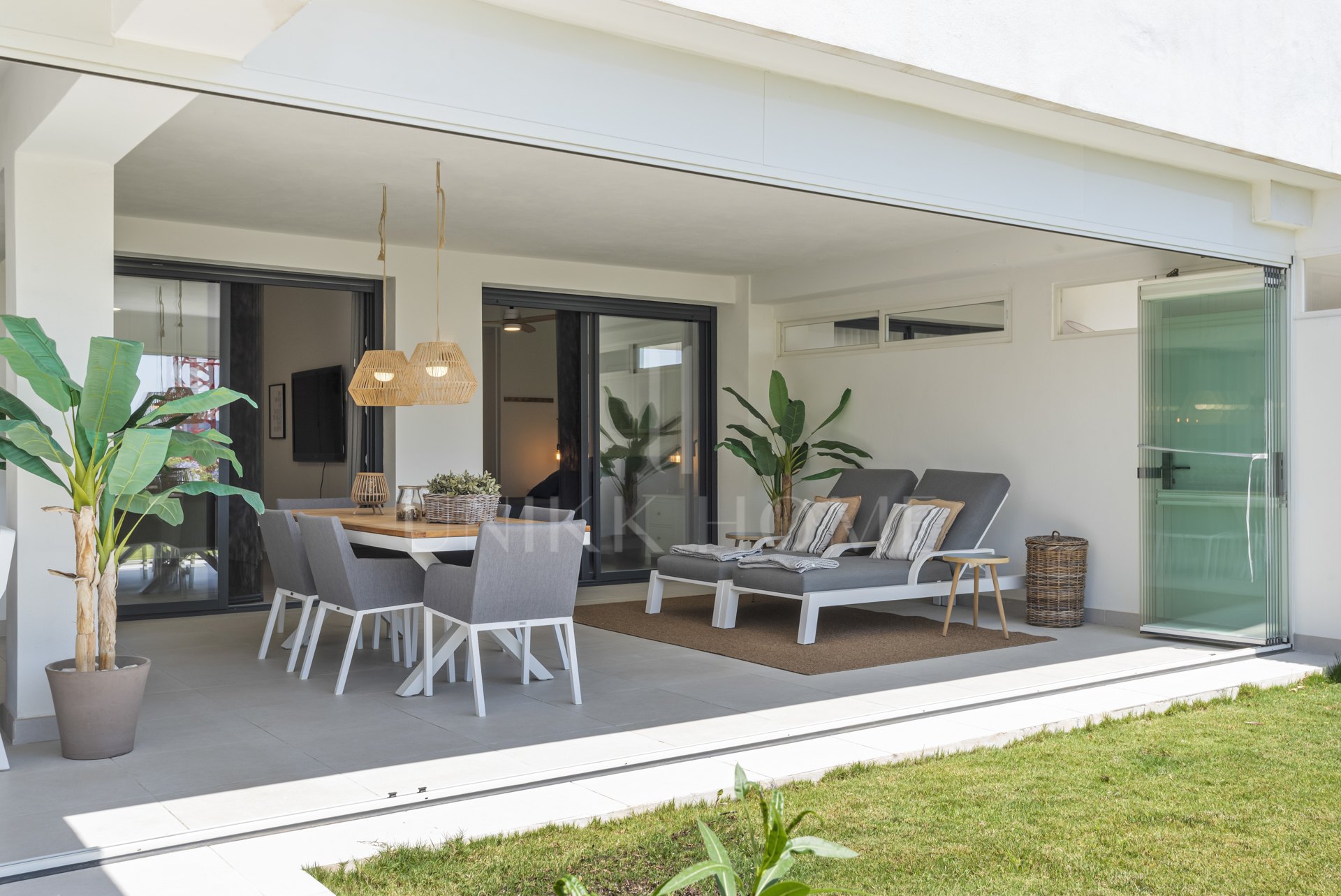 Contemporary Garden Apartment with Partial Sea Viewsd and Overlooking Estepona Golf