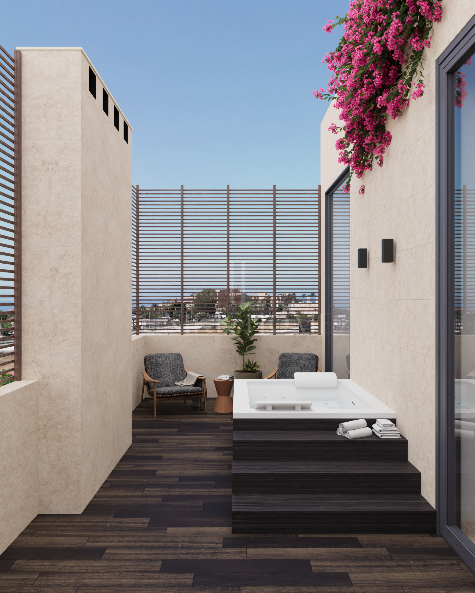 DUPLEX PENTHOUSE WITH SOLARIUM IN OFF PLAN COMPLEX CLOSE TO THE SEA