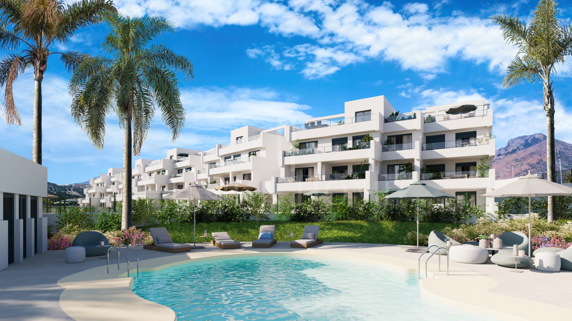 Apartamento en planta baja con jardín cerca del golf en Estepona Oeste