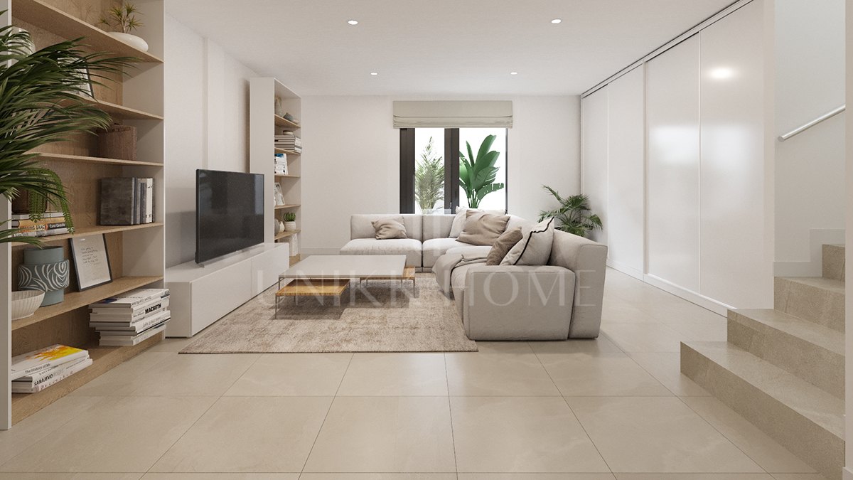 Recently built semi-detached villa with basement and private garden in Atalaya - Estepona