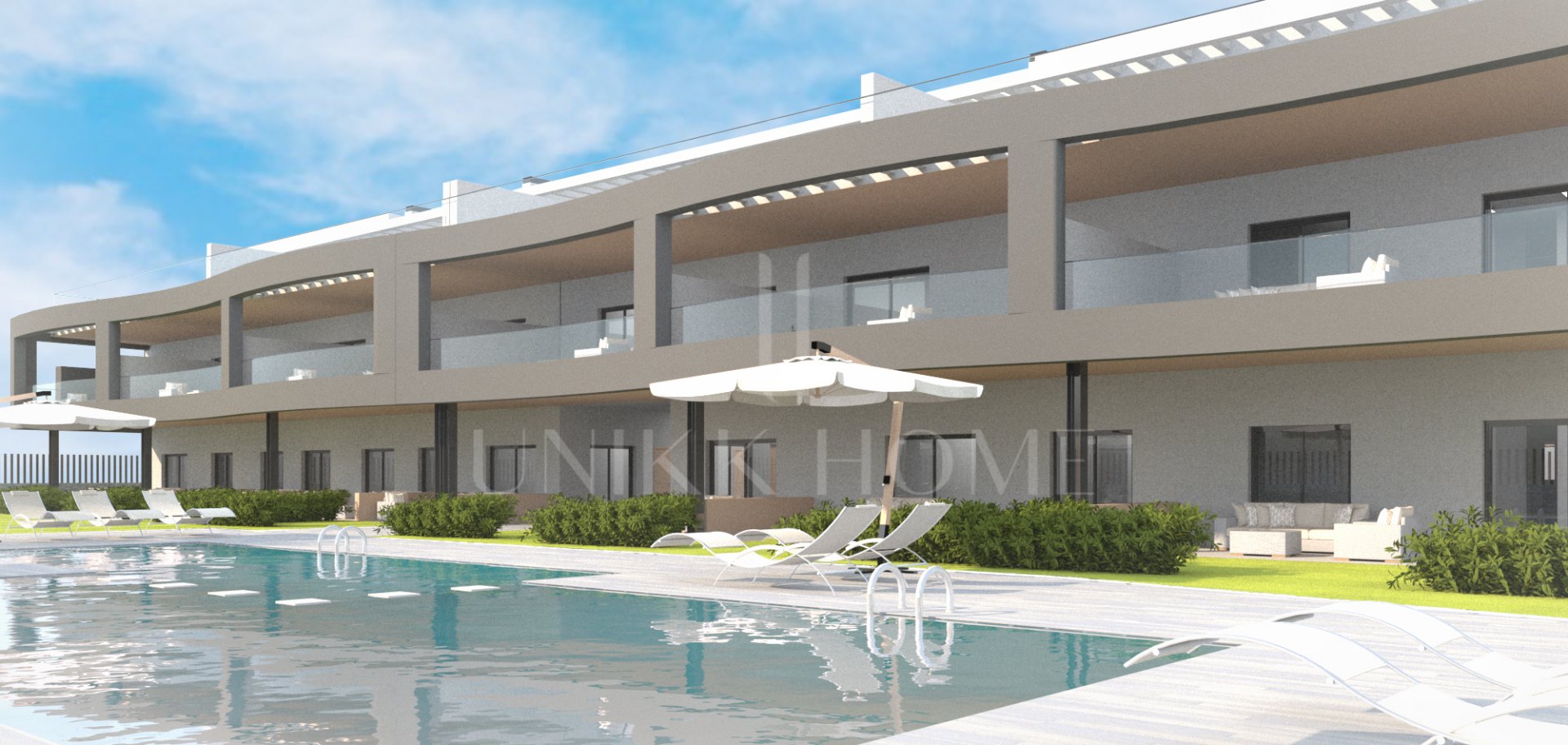 BRAND NEW FIRST FLOOR APARTMENT WITH VIEWS WALKING DISTANCE TO THE CASARES BEACH