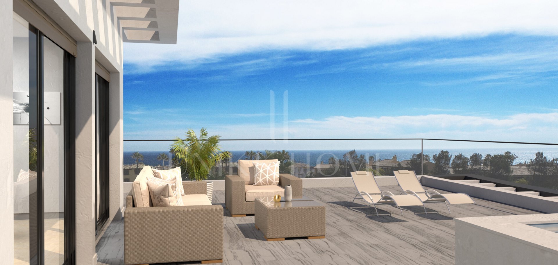 BRAND NEW PENTHOUSE WITH PRIVATE POOL AND SEA VIEWS WALKING DISTANCE TO THE CASARES BEACH
