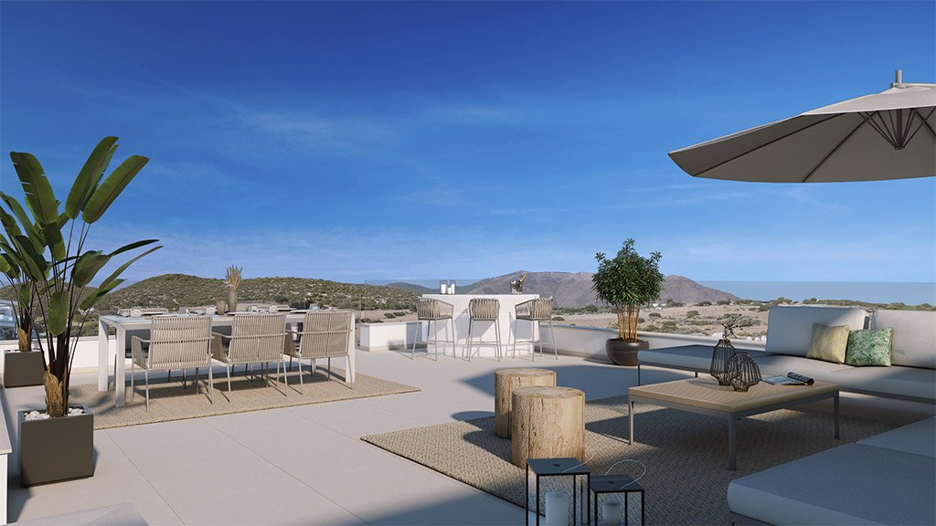 2 BEDROOMS PENTHOUSE WITH SOLARIUM NEXT TO THE CRYSTAL SAND LAGOON IN CASARES
