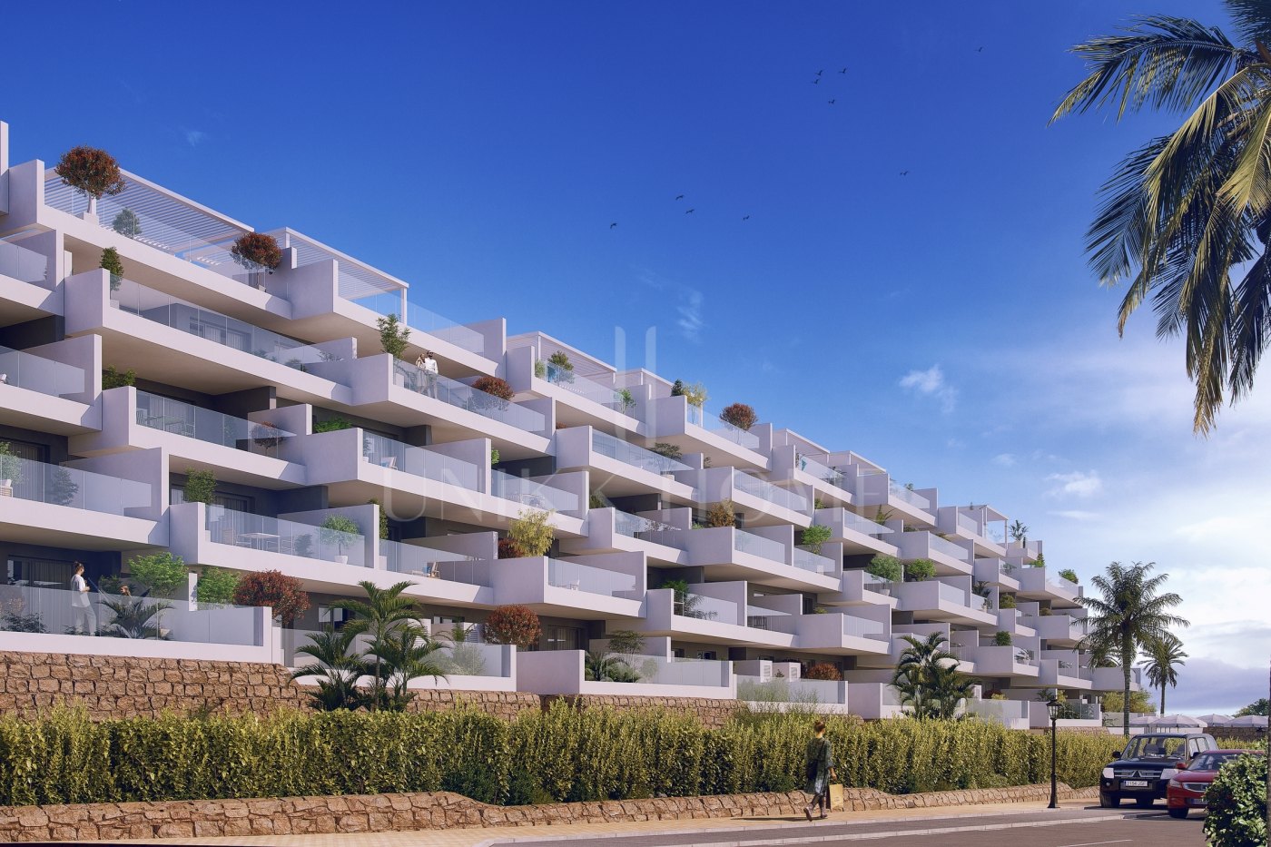 ÁTICO NUEVO DE 2 DORMITORIOS CON VISTAS AL MAR Y SOLARIUM EN COMPLEJO RESIDENCIAL