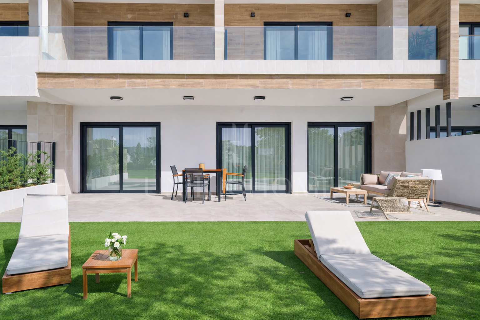 BRAND NEW AND FURNISHED ground floor apartment with a large private garden for sale in Atalaya, Estepona.