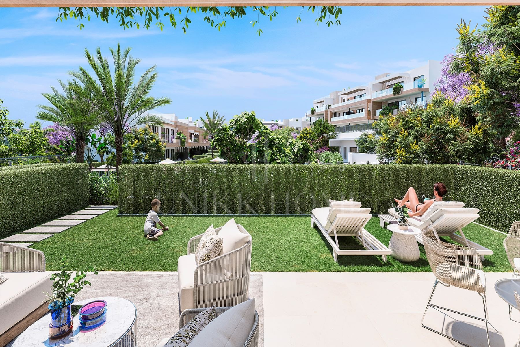 Brand New Ground floor apartment with huge private garden for sale in Atalaya Estepona