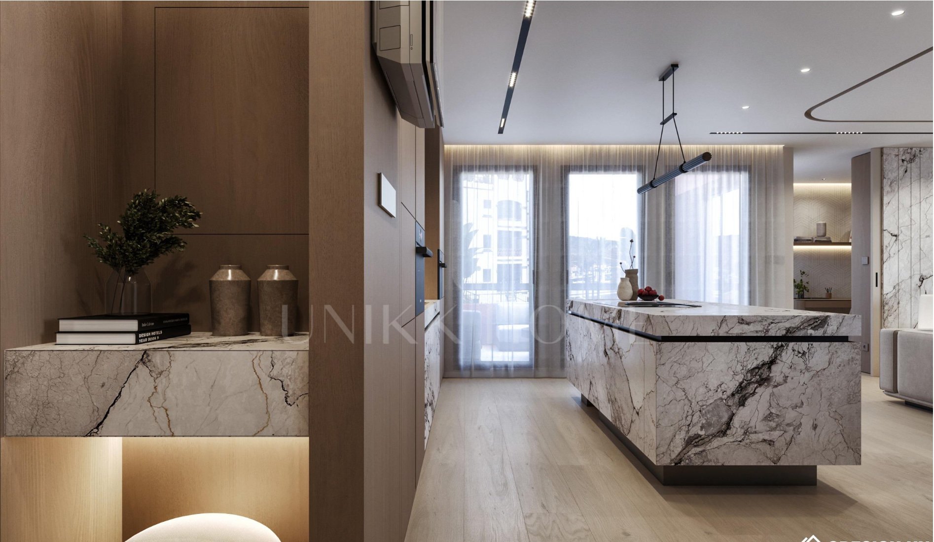 Elegante residencia de 3 dormitorios cerca de Marbella con vistas al mar 270°, dos terrazas, jacuzzi y características de hogar inteligente premium.