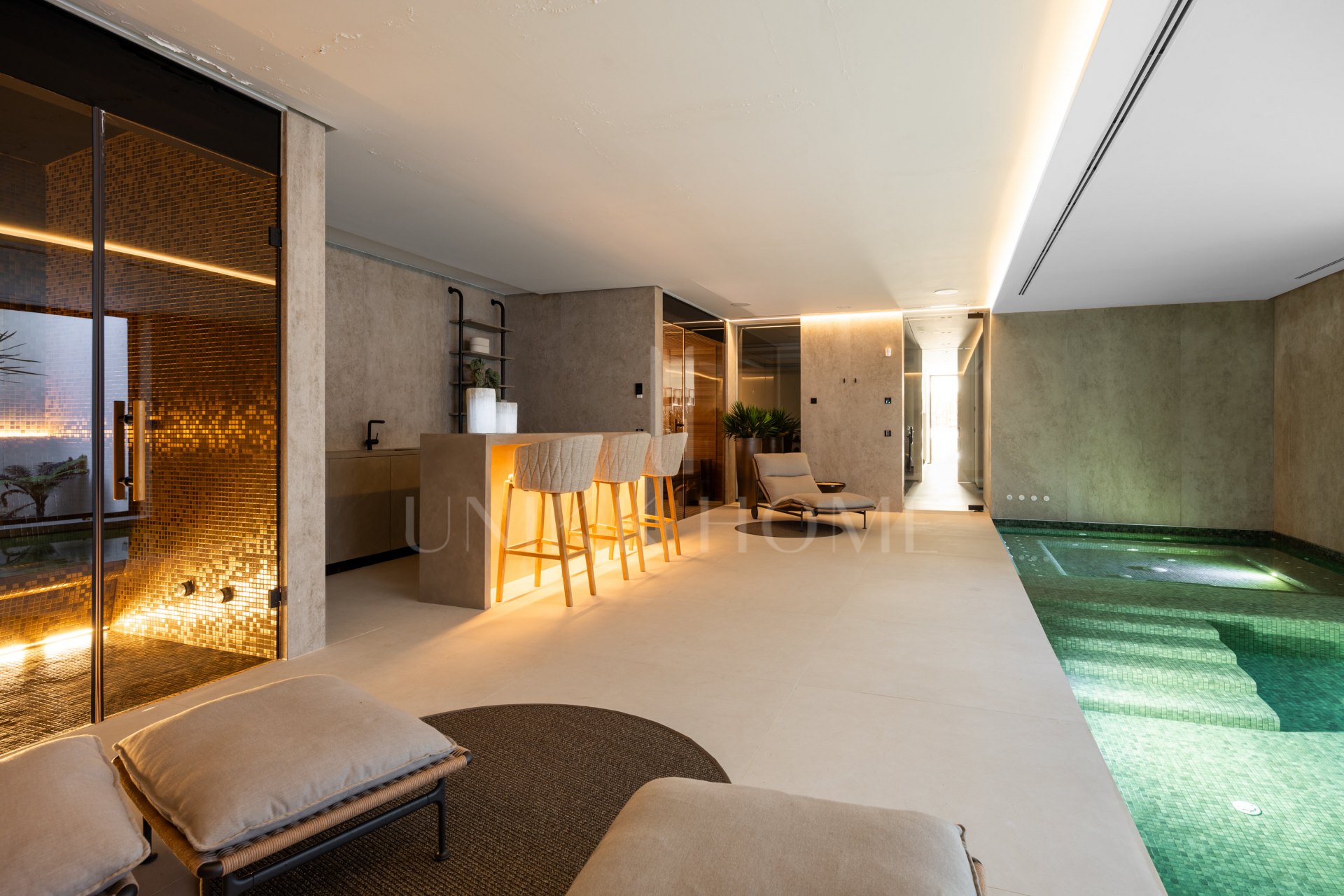 Casa De Canto is an exceptional seven-bedroom contemporary estate, in prestigious gated community of El Madroñal.