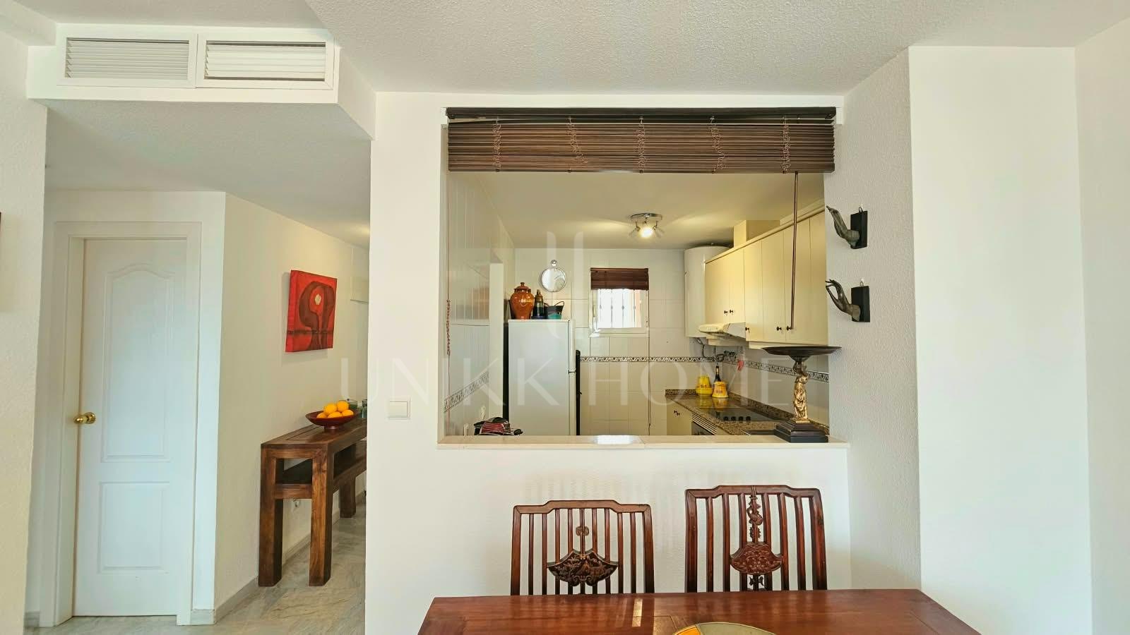 South-facing two-bedroom apartment with pool at Los Hidalgos Golf, Manilva.
