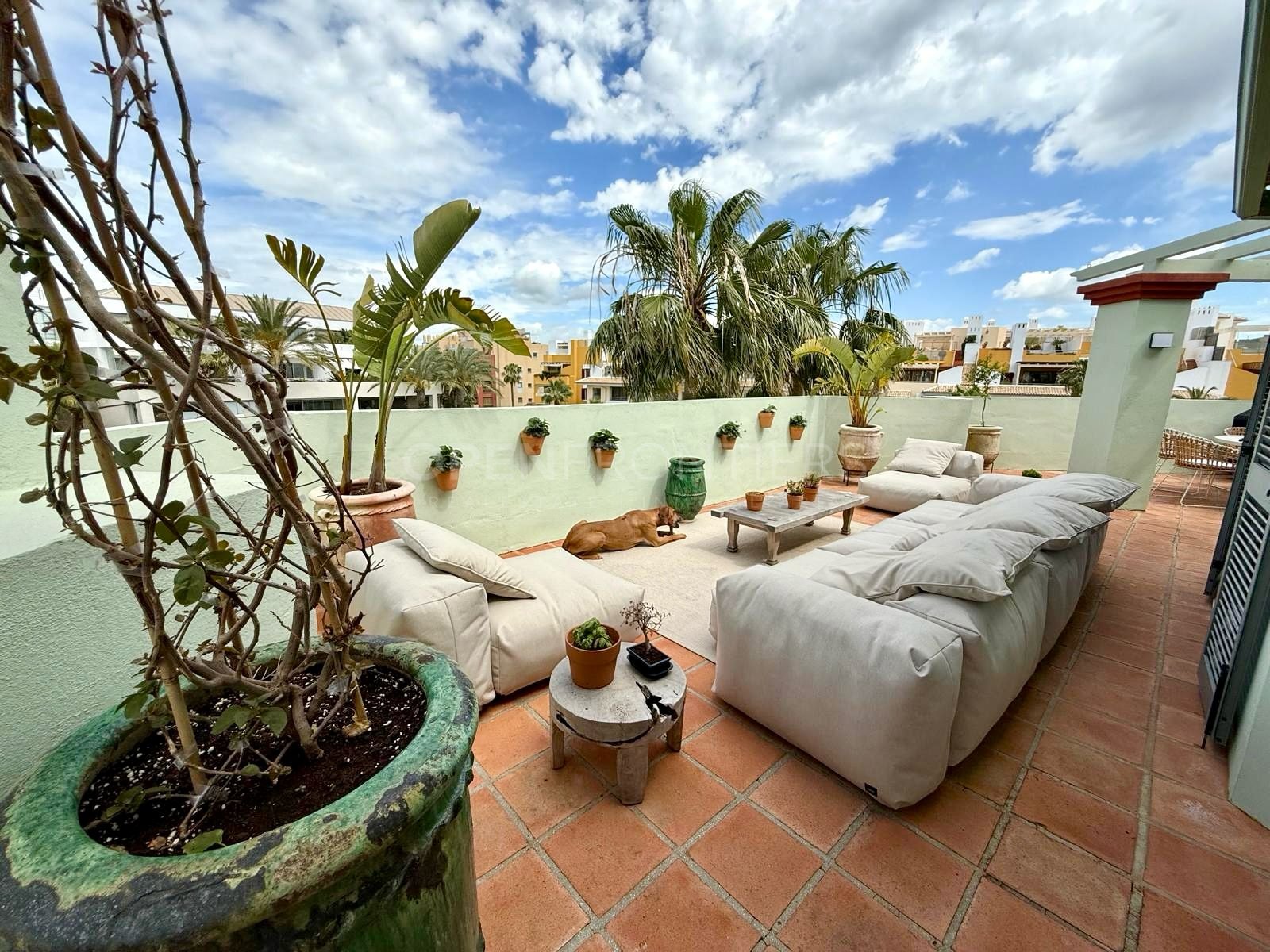 Modern Marina-Front Duplex Penthouse with Panoramic Views in Isla Tortuga, Sotogrande Port
