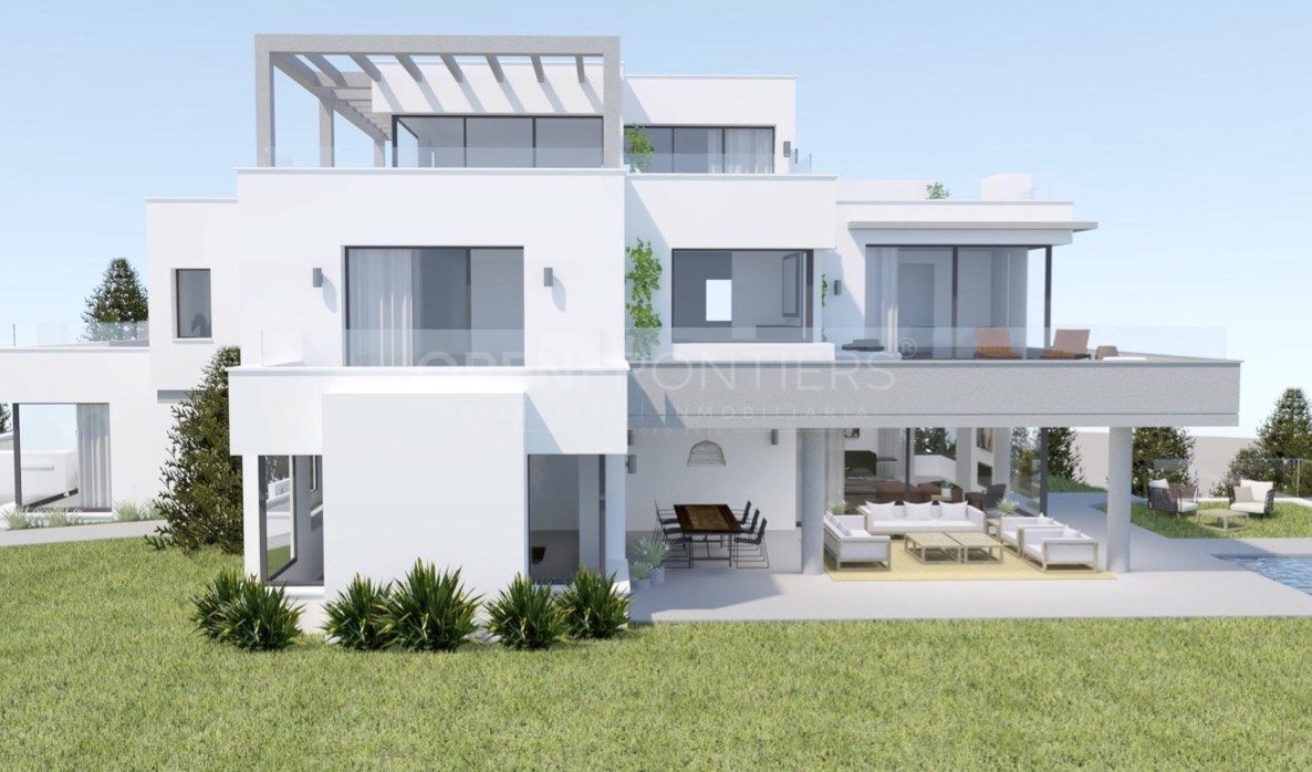 Nueva Villa de Obra Nueva con Espectaculares Vistas al Mar y al Golf en Sotogrande Alto