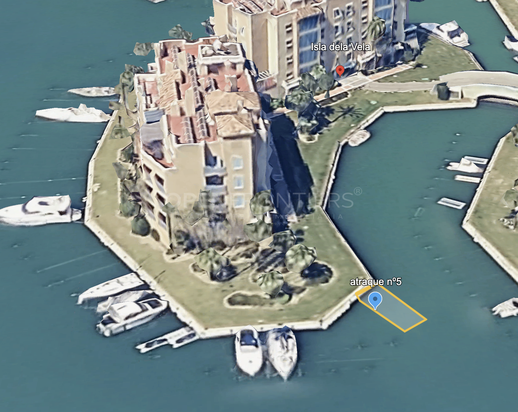 Exclusive 12 x 4.5 m berth in Isla de la Vela, ideally located in Sotogrande Marina