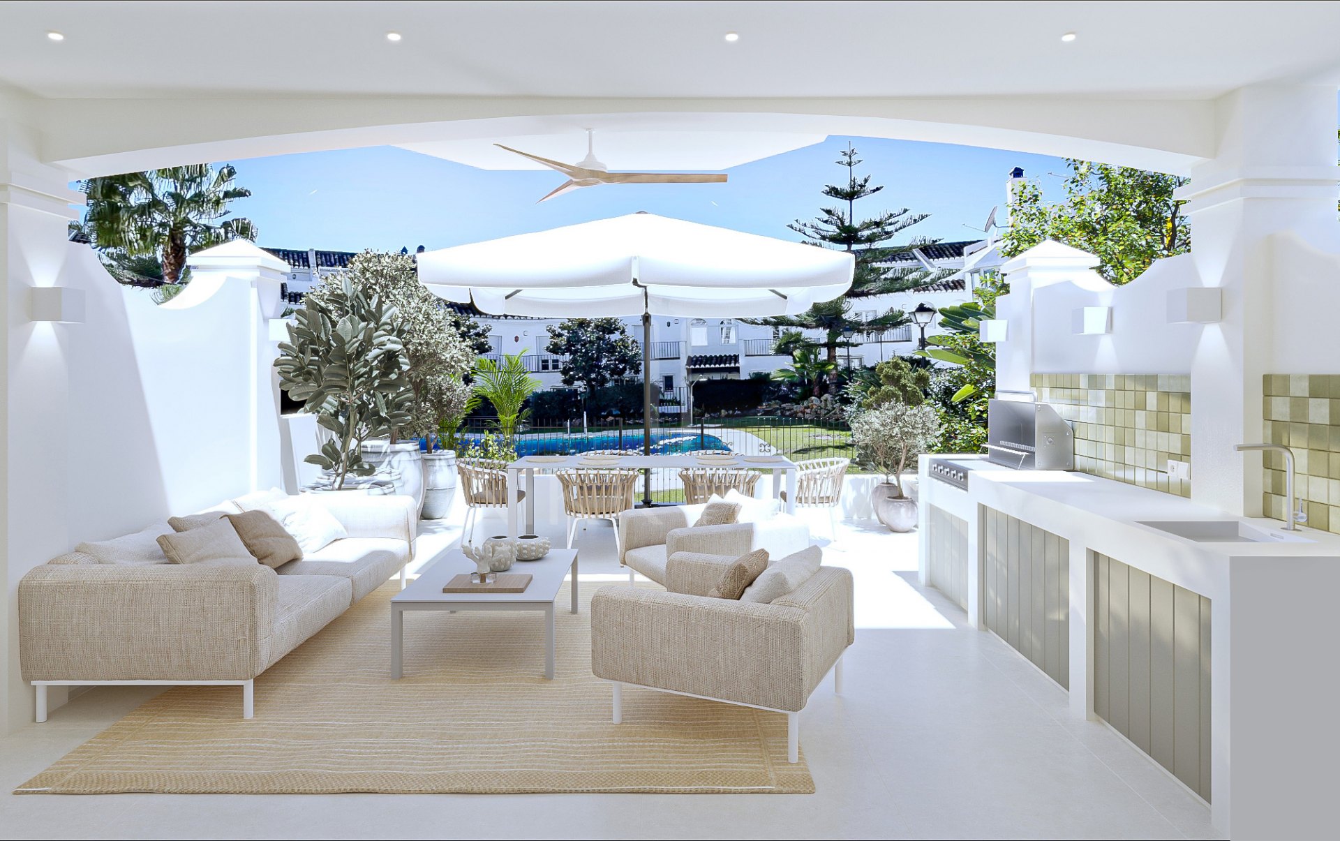 Fully Renovated Luxury Townhouse in Arco Iris, Marbella Golden Mile, Walking Distance to Puente Romano and Marbella Club