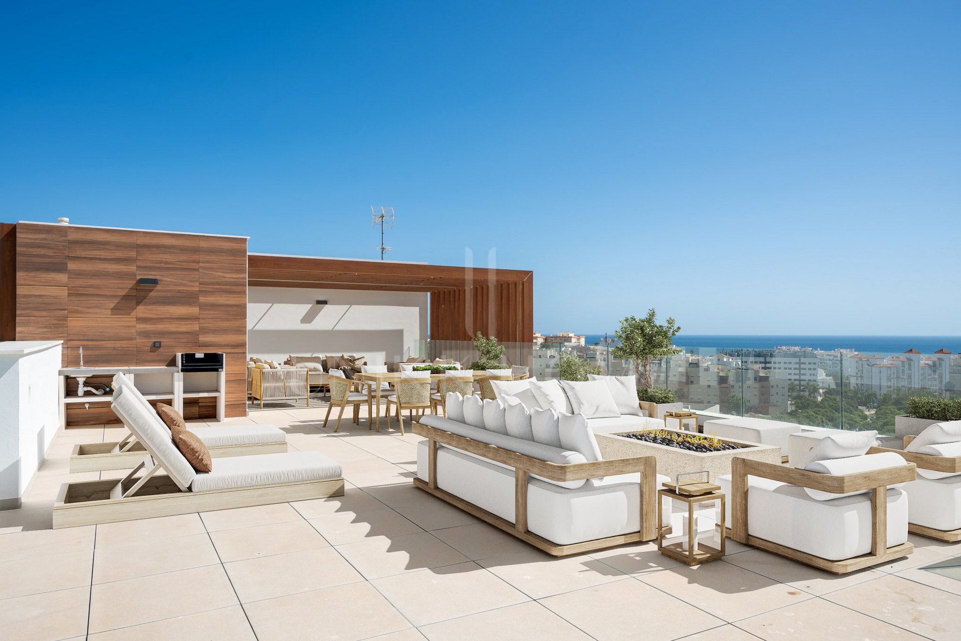 Penthouse con vistas al mar y piscina privada