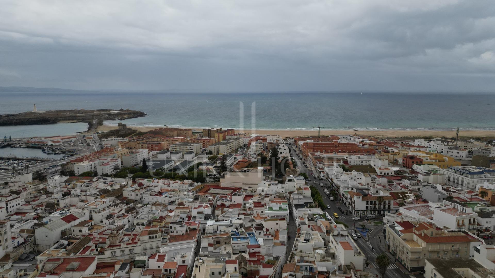 HOUSE IN THE HISTORIC CENTER OF TARIFA ON THE MEDIEVAL WALL.