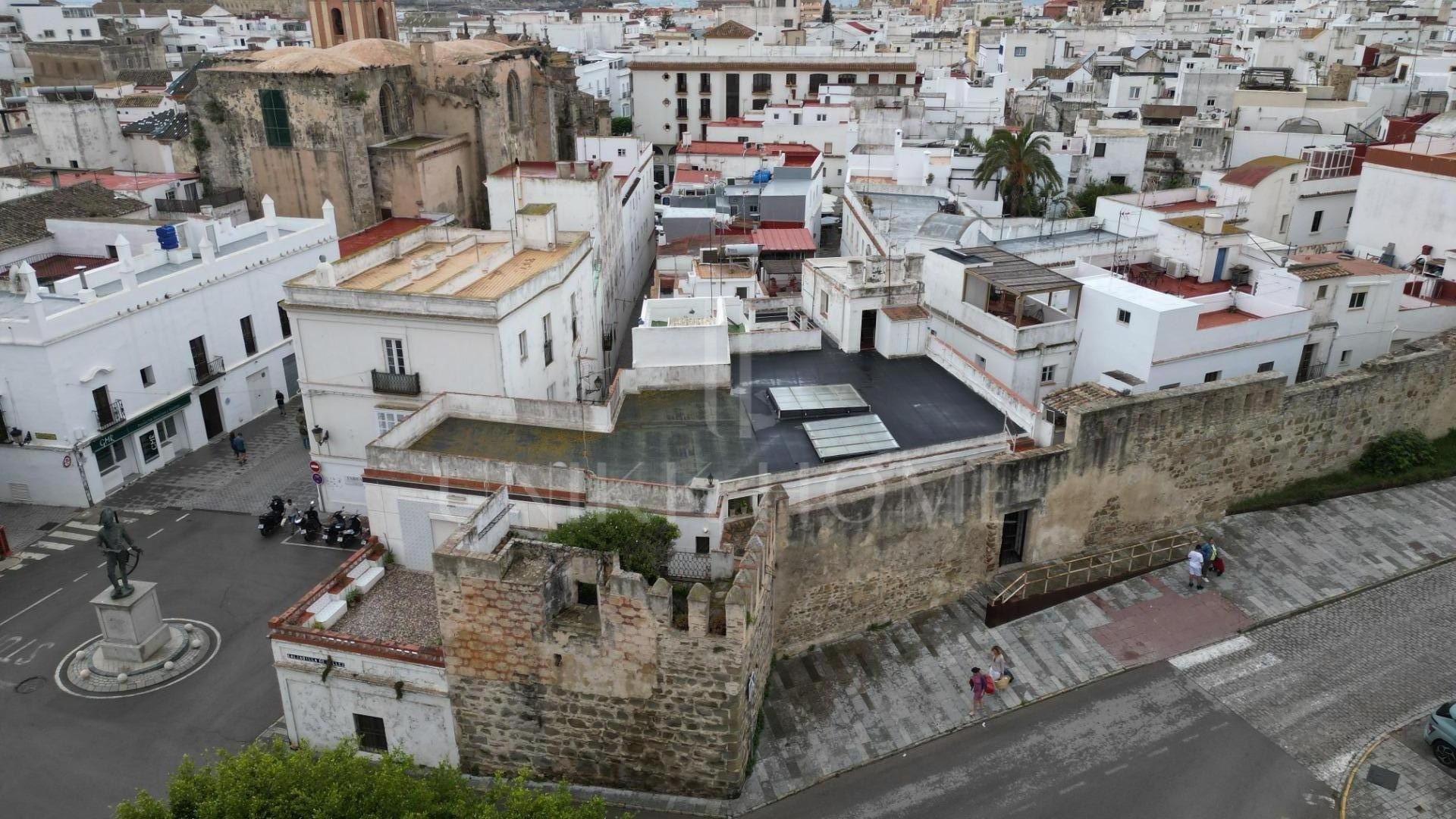 HOUSE IN THE HISTORIC CENTER OF TARIFA ON THE MEDIEVAL WALL.