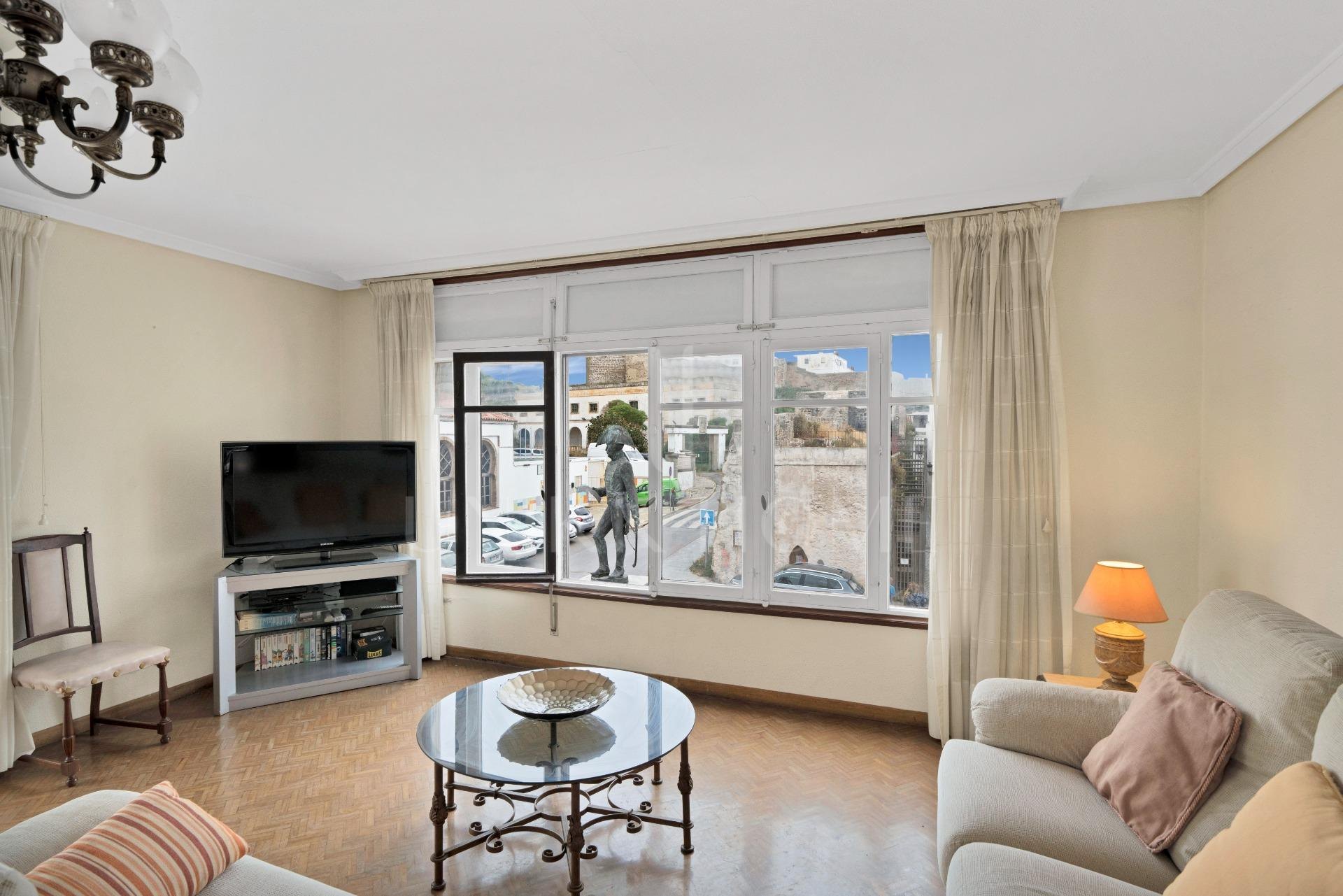 HOUSE IN THE HISTORIC CENTER OF TARIFA ON THE MEDIEVAL WALL.