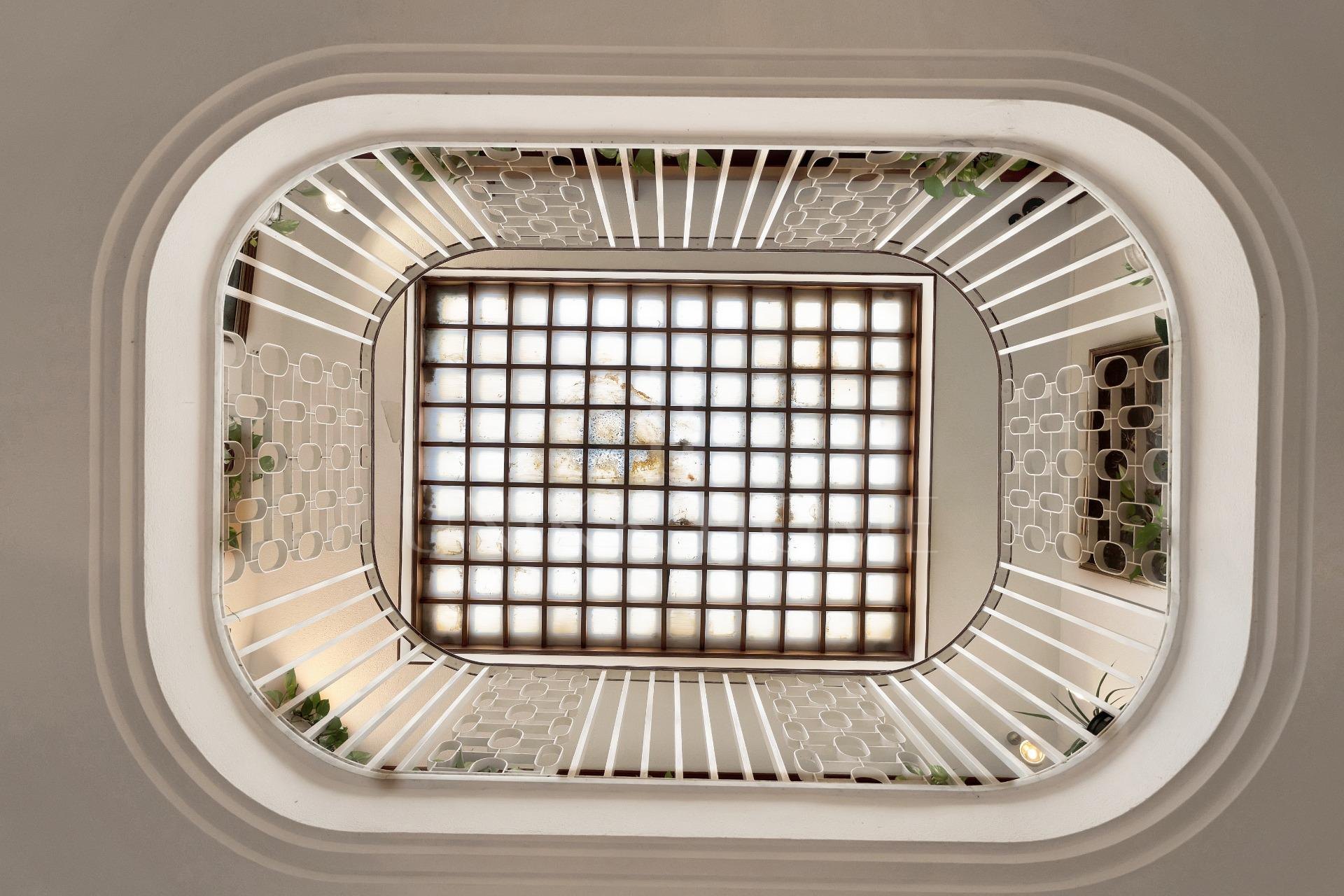 HOUSE IN THE HISTORIC CENTER OF TARIFA ON THE MEDIEVAL WALL.