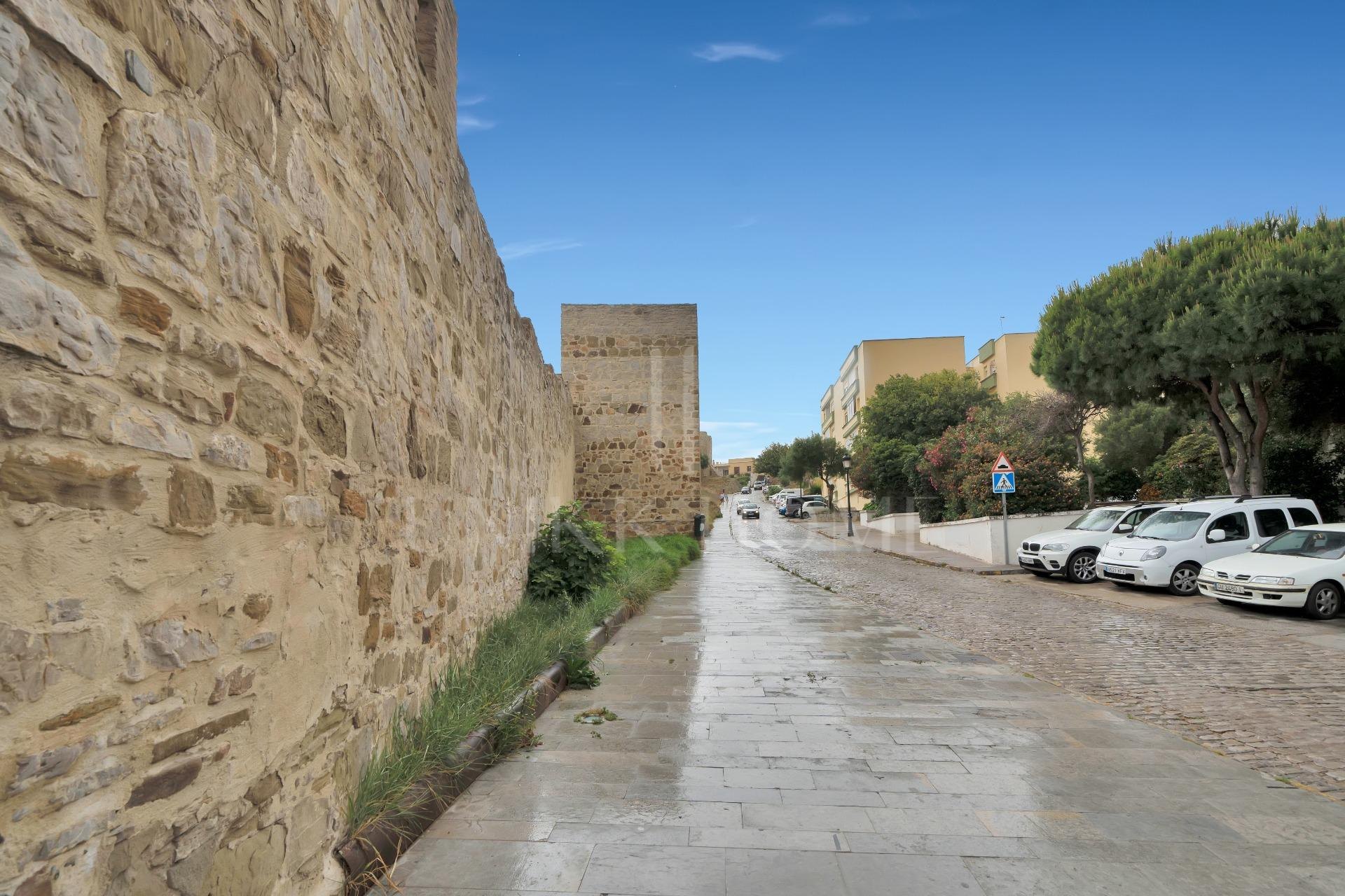 HOUSE IN THE HISTORIC CENTER OF TARIFA ON THE MEDIEVAL WALL.