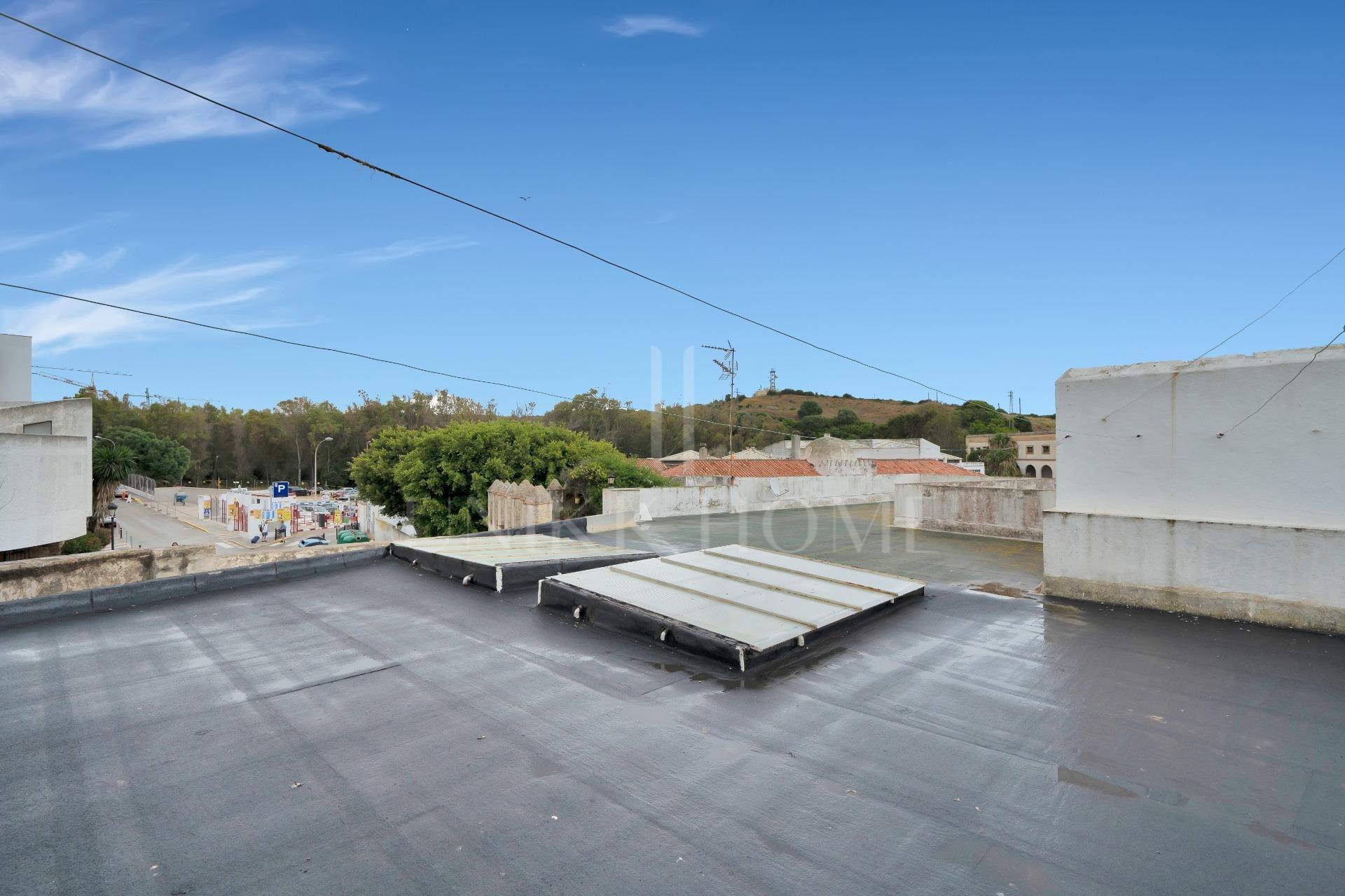 HOUSE IN THE HISTORIC CENTER OF TARIFA ON THE MEDIEVAL WALL.
