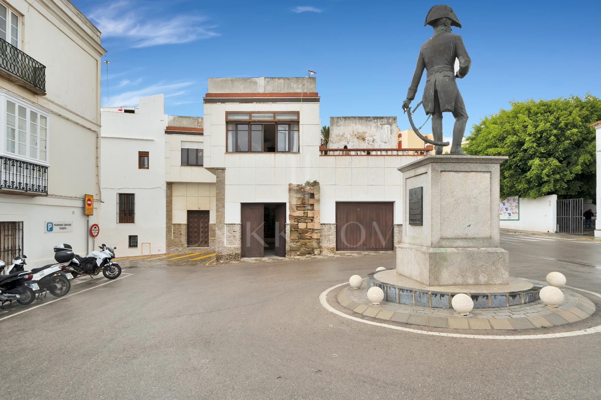 HOUSE IN THE HISTORIC CENTER OF TARIFA ON THE MEDIEVAL WALL.