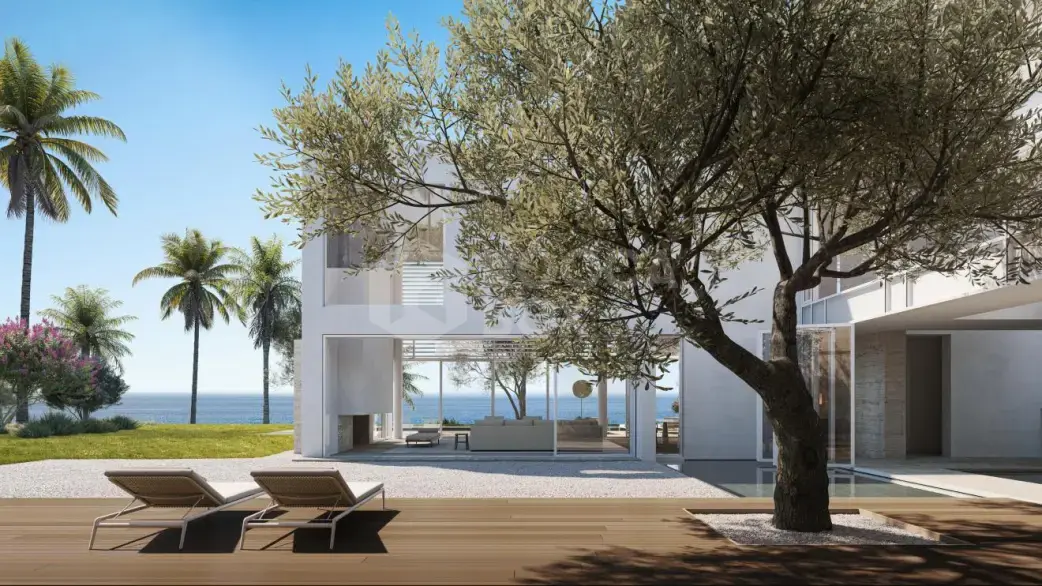 Planned Conceptual Image for the Four Seasons Marbella project - beachfront modern open plan indoor outdoor living next to the Mediterranean Sea