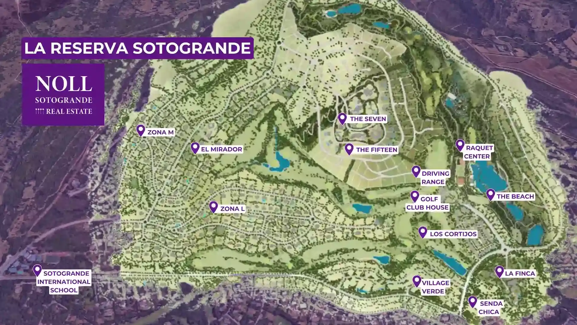 LA RESERVA SOTOGRANDE MAPA ACTUALIZADO 2025 © Noll Sotogrande Inmobiliaria 2025