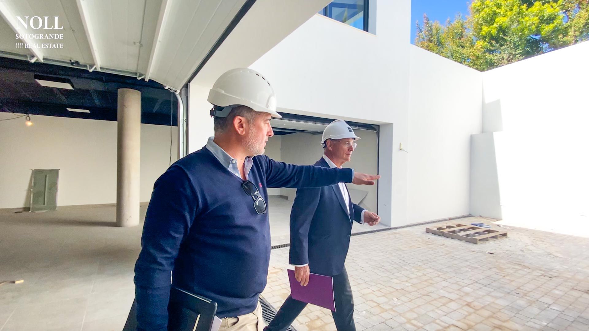 Garage area- Charles Gubbins interviews Benjumea Architects about the construction of a NEW LUXURY VILLA in Sotogrande, Spain.
