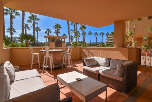 Two bedroom apartment in the beach side of the Marina with excellent rental potential