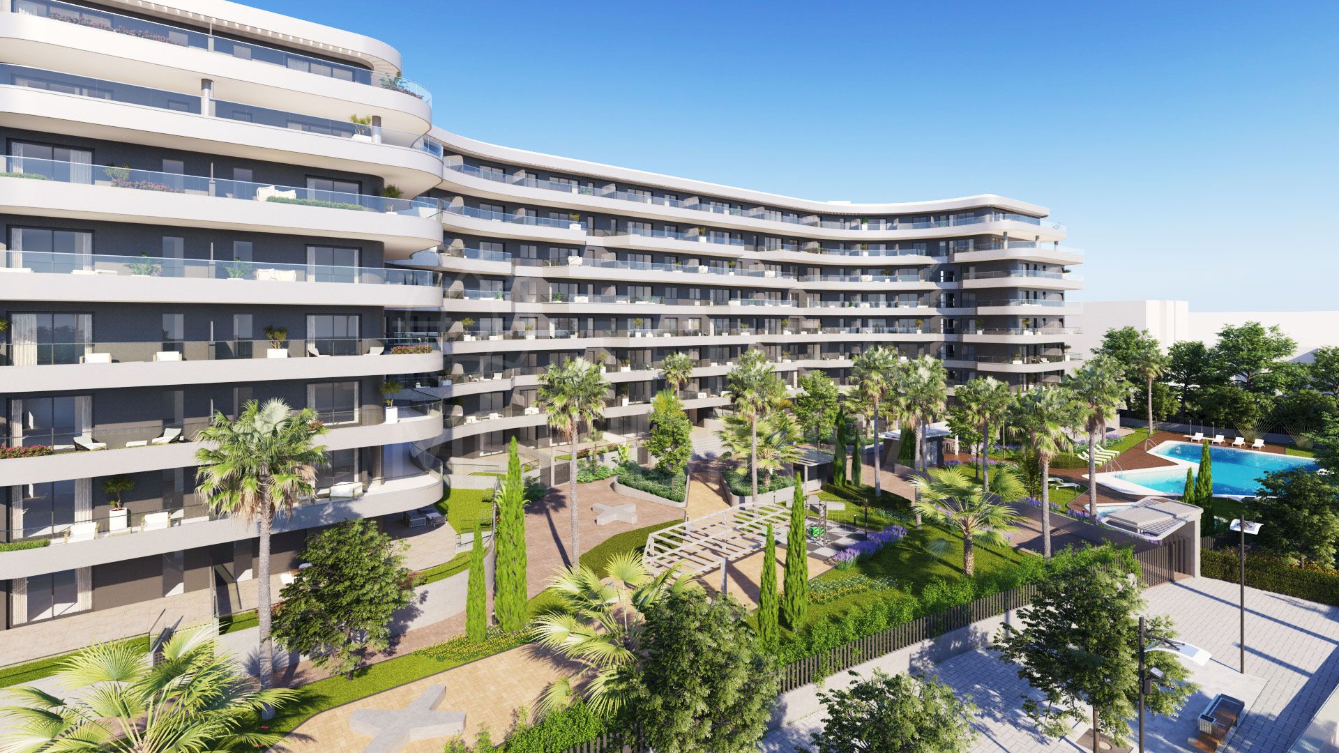 Halia, Malaga - A modern residential complex made up of apartments with 1 - 4 bedrooms in Malaga city centre