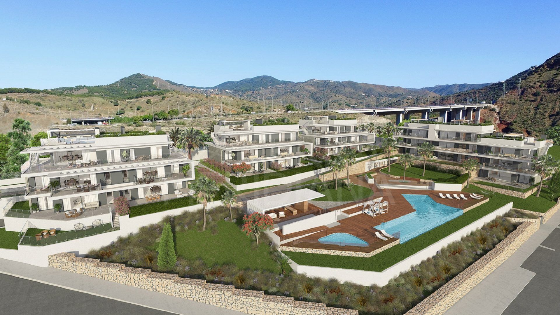 Metrovacesa Citrea, Malaga - Magnificent community near Malaga center of 25 contemporary style apartments with 2 to 5 bedrooms
