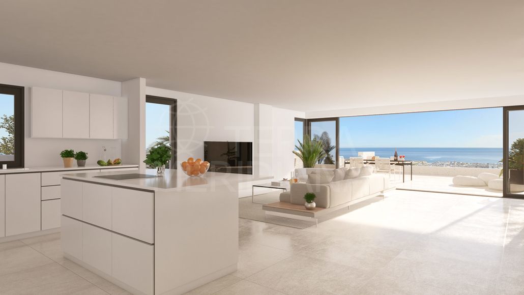 Moderno apartamento en primera planta en venta en Mirador de Estepona Hills, Estepona