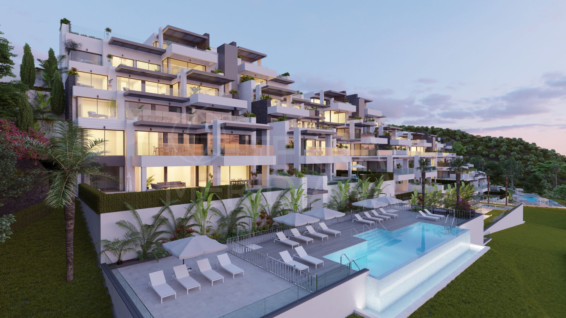 Contemporary ground floor apartment with private garden for sale in Aqualina Residences, Benahavis