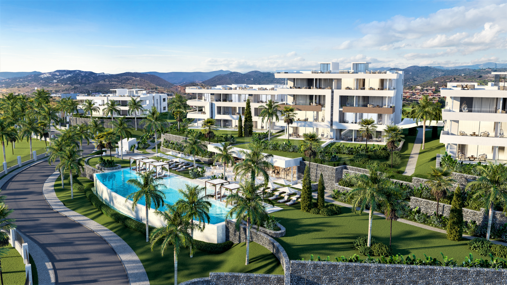 Casa adosada de lujo sobre plano con piscina privada en venta en Soul Marbella, Santa Clara