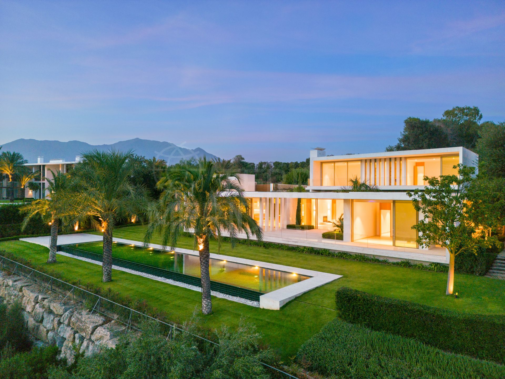 New 5 bedroom modern villa for sale front line Cortesin golf, Casares