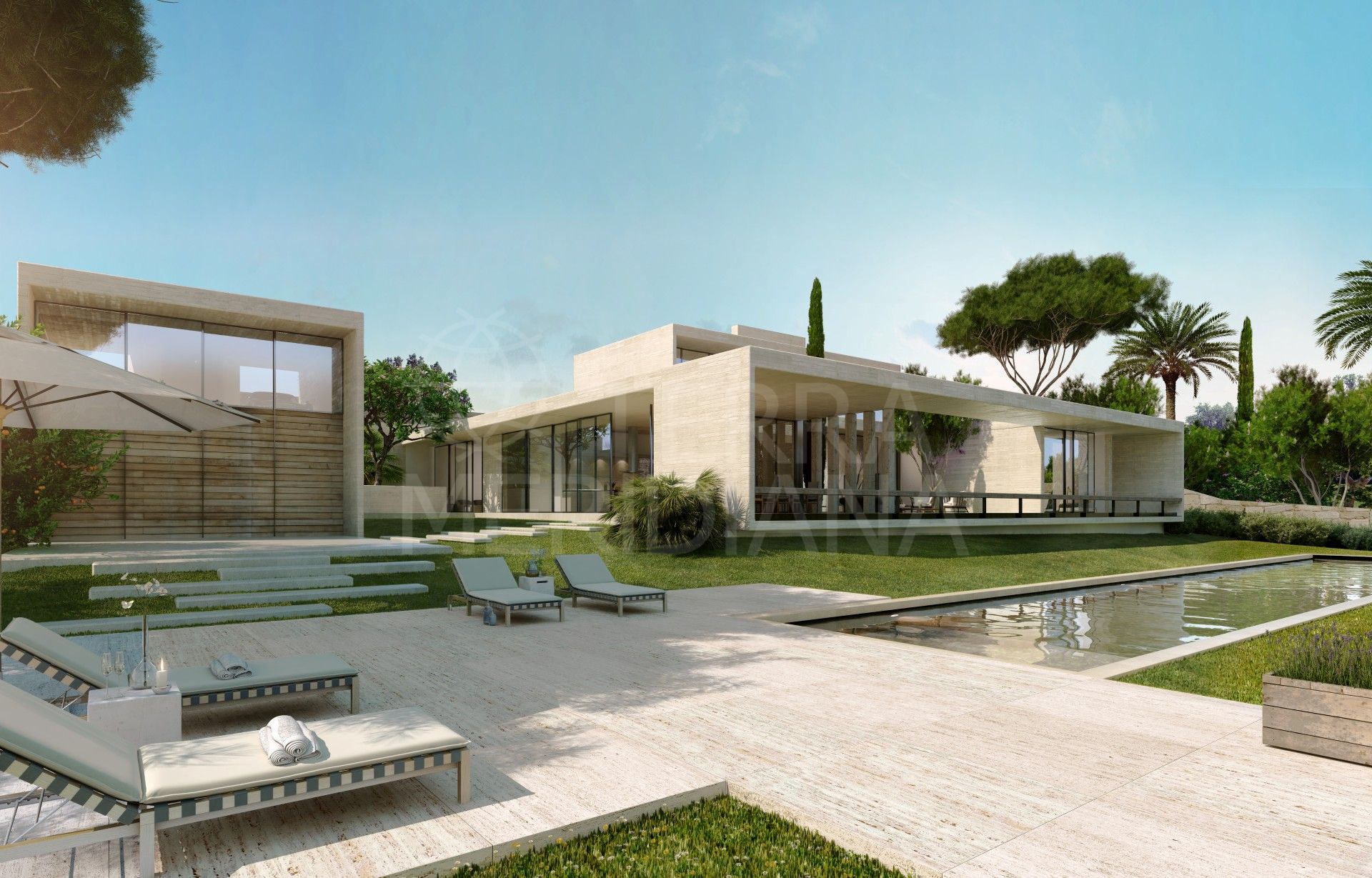 New 5 bedroom modern villa for sale front line Cortesin golf, Casares