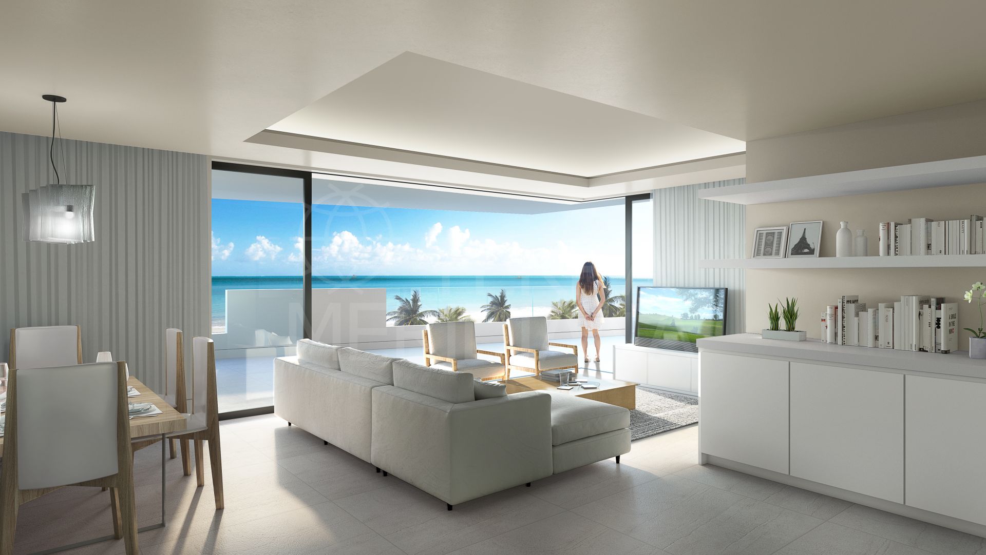 Ground floor apartment for sale in Velaya, New Golden Mile, front line beach Estepona