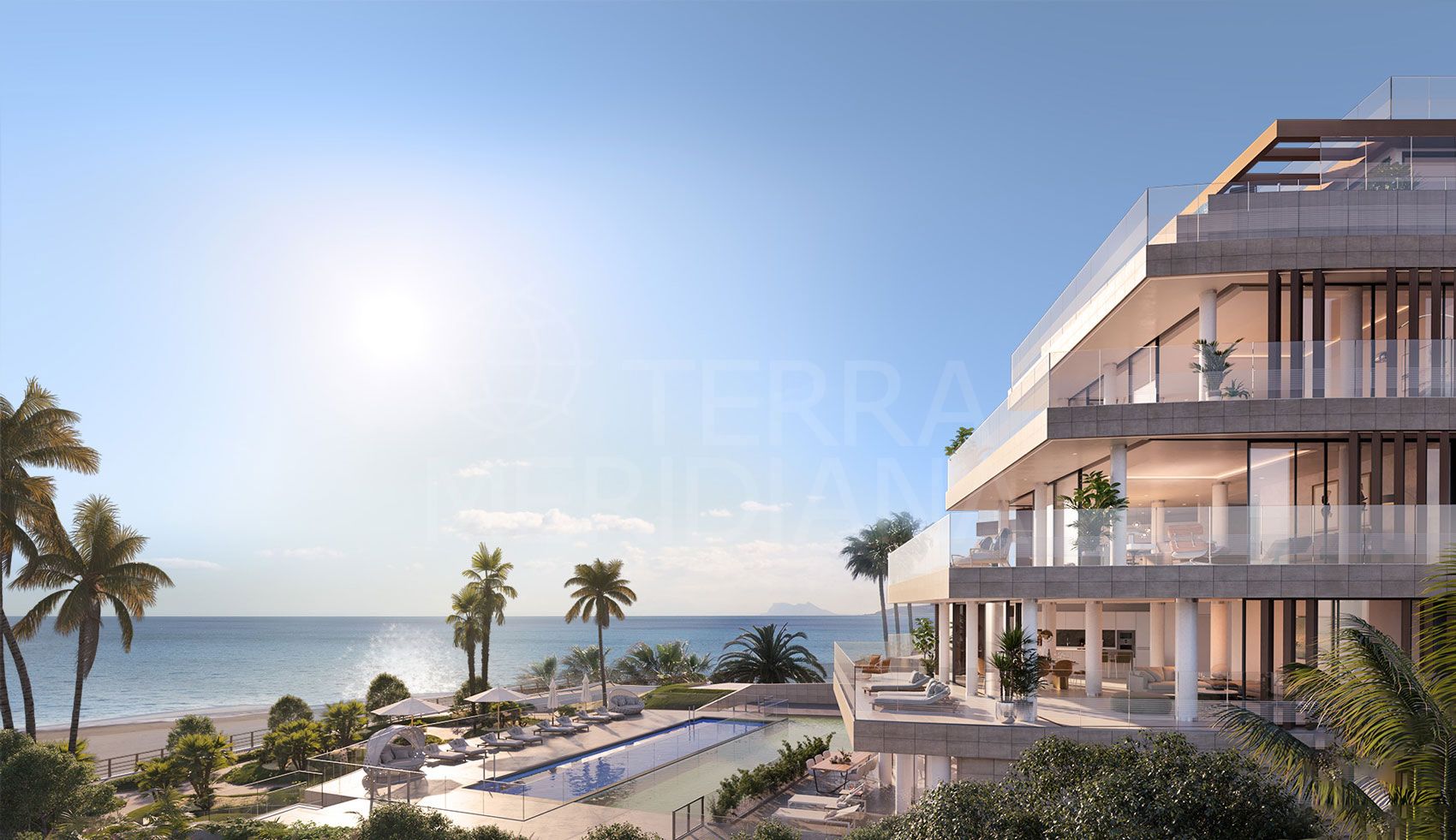 Beachfront duplex penthouse with private pool for sale in The Sapphire, Guadalobón Beach, Estepona
