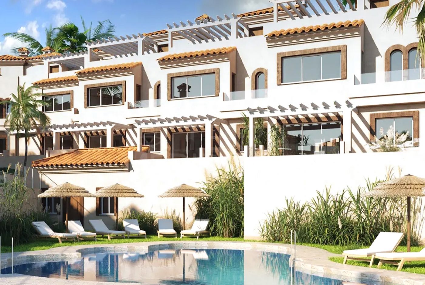Brand new 3 bedroom townhouse in contemporary architecture for sale in Agra Residencial, Estepona