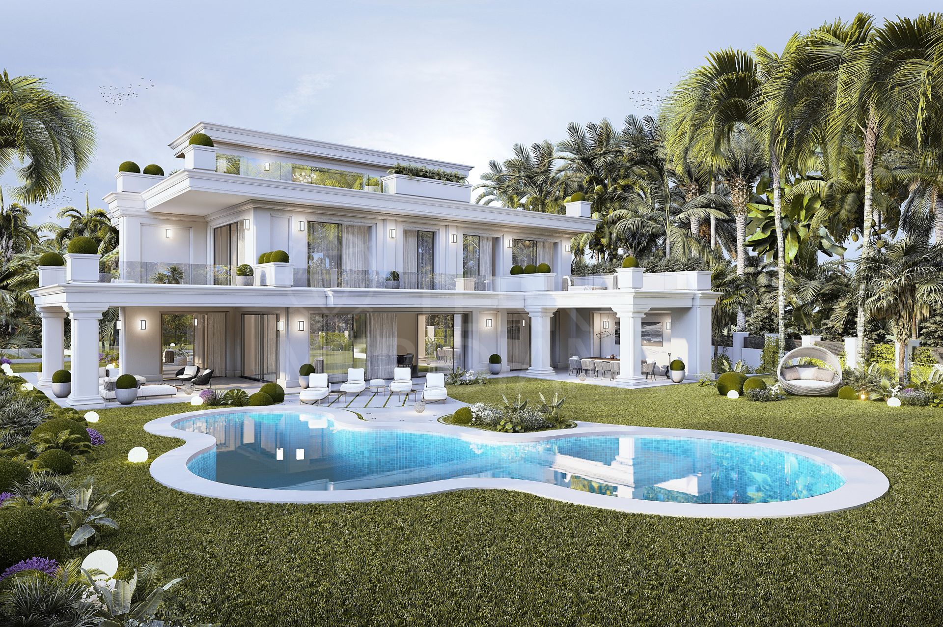 Nueva villa de lujo a gran escala en venta en Las Lomas del Marbella Club, Marbella Golden Mile