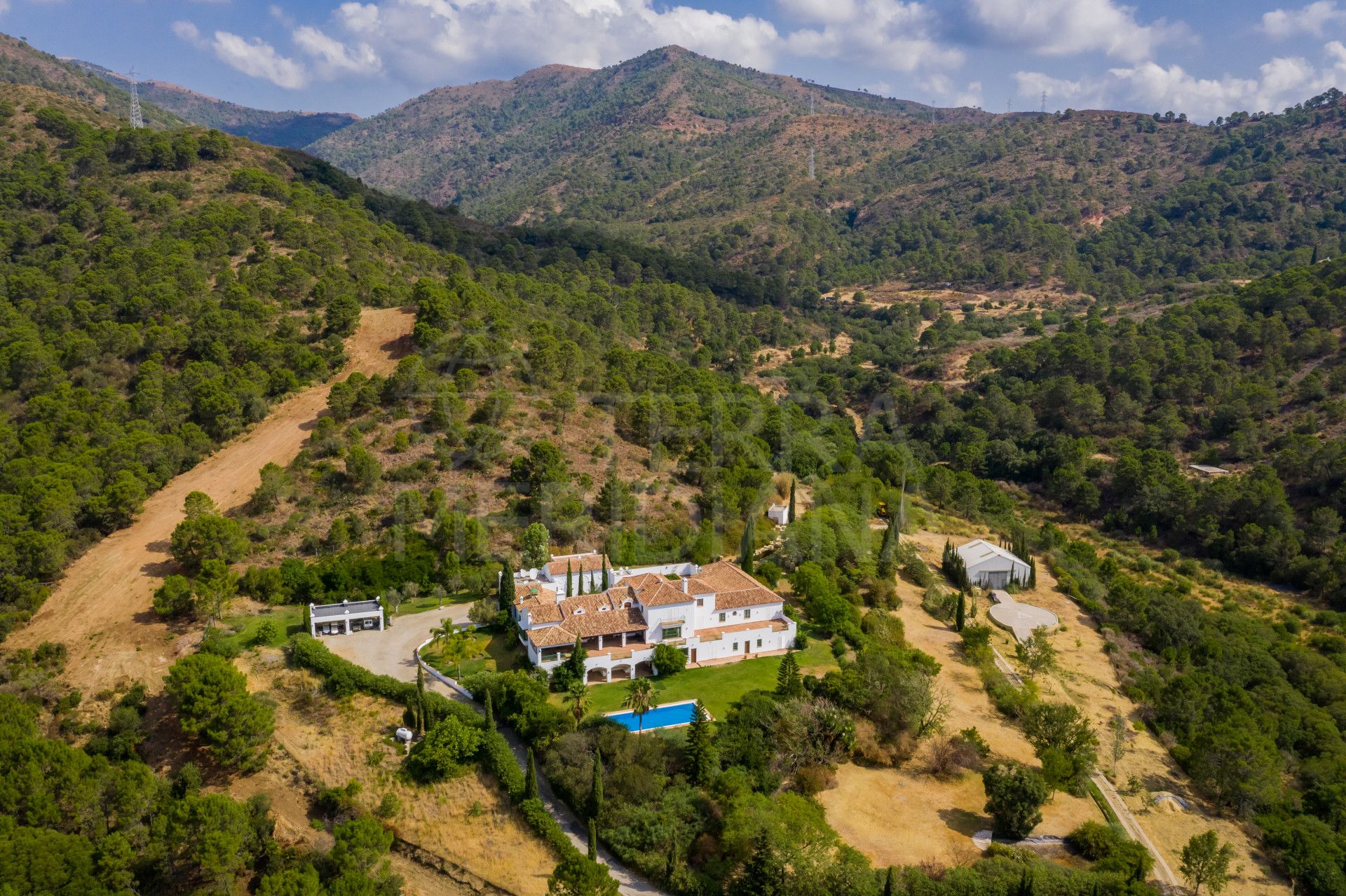 Unique Andalusian-style country estate with heliport and hangar for sale in El Velerin, Estepona